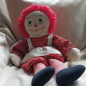 Red-Haired Rag Doll with Striped Legs